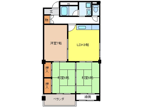 毛利コーポの物件間取画像